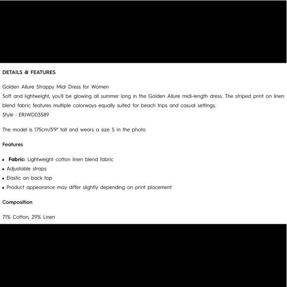 NWT Roxy Palm Shadows Strappy Dress - Picture 9 of 11